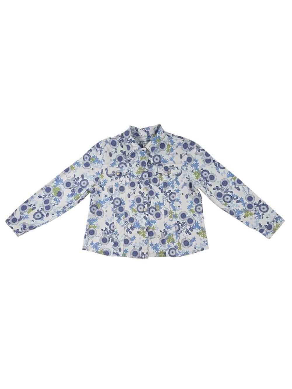 Pendleton Women's XL Floral Denim Jacket Blue White Chrysanthemum Trucker - Picture 4 of 11